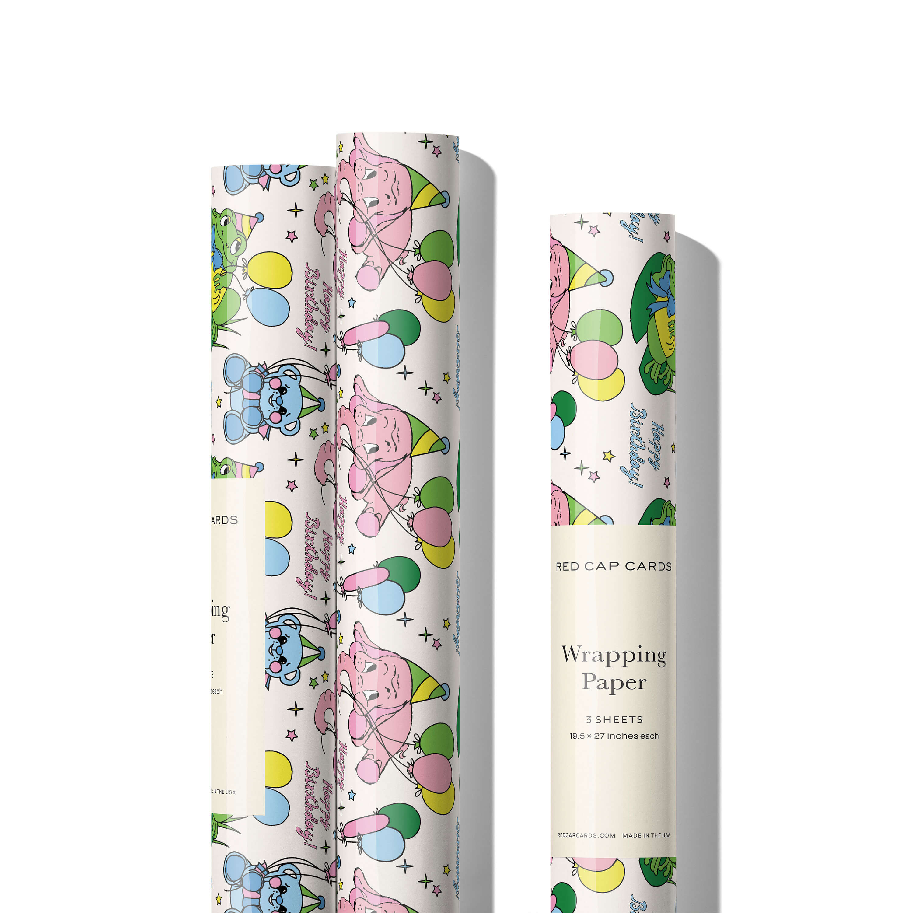 Birthday Animals wrapping paper Single
