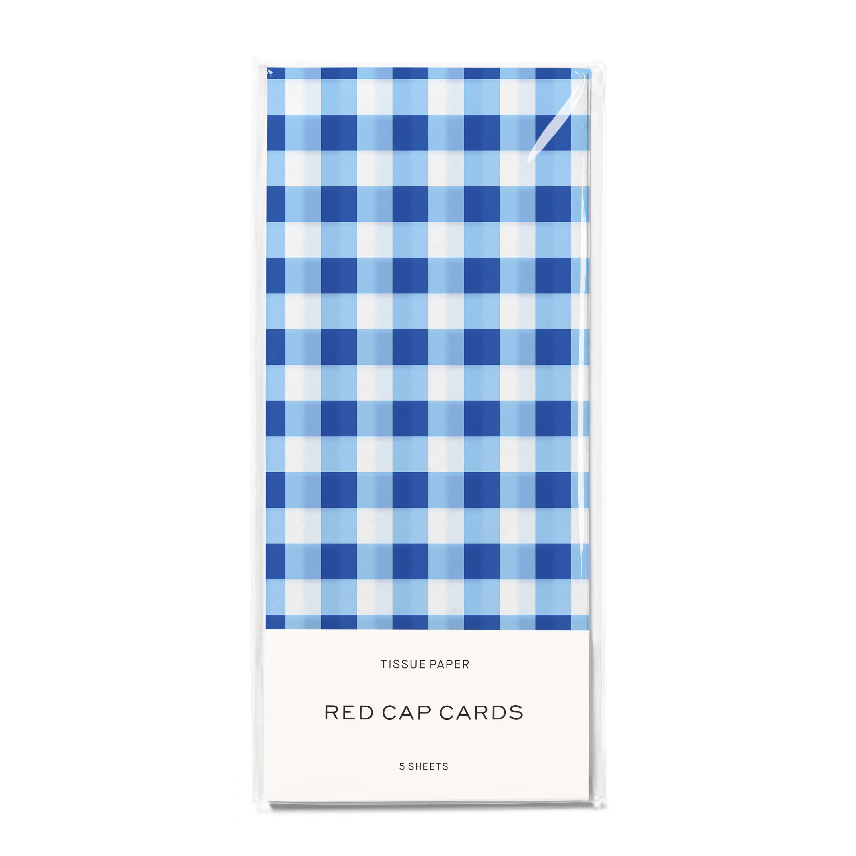 Blue Gingham tissue 5 Sheets