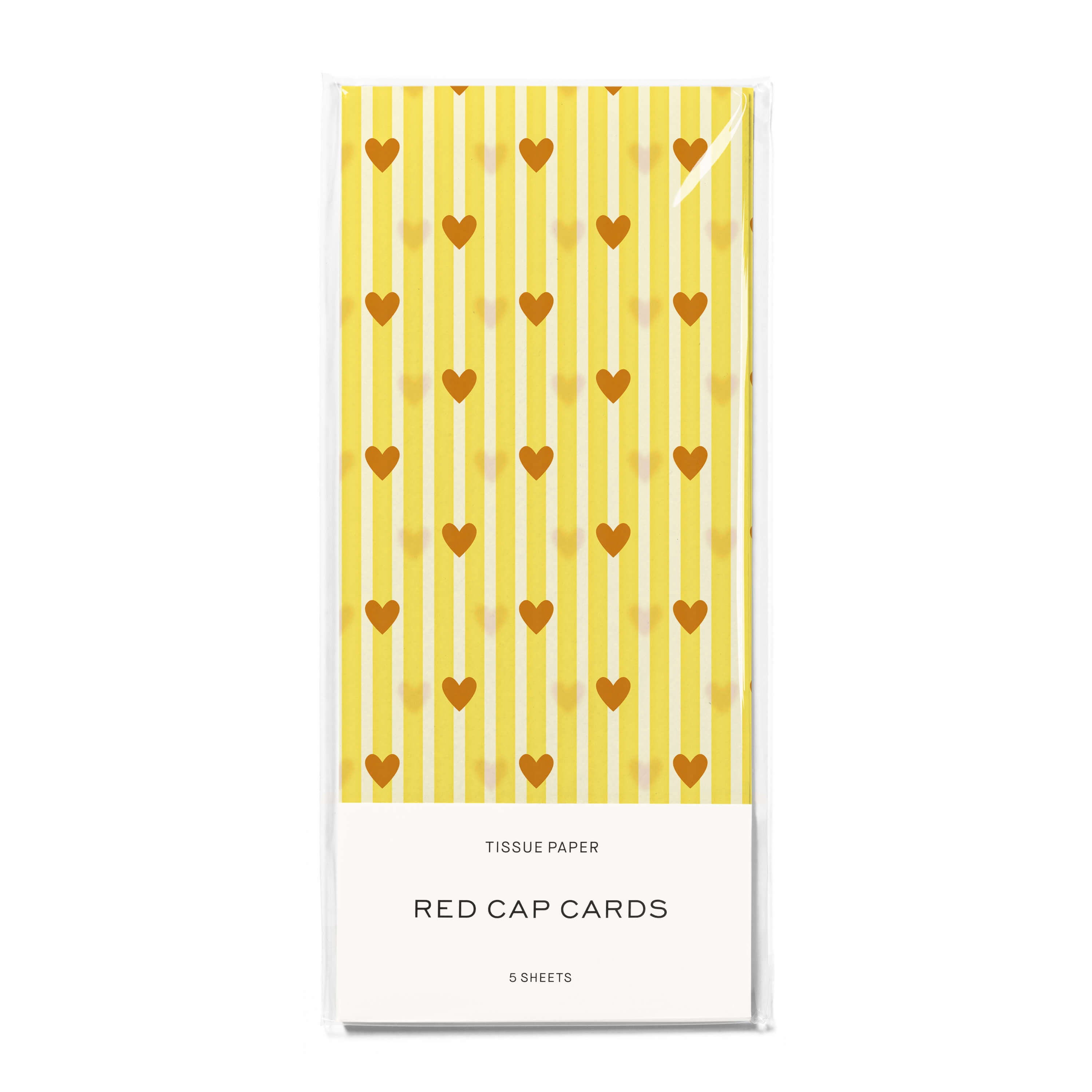 Gold and Yellow Hearts tissue 5 Sheets