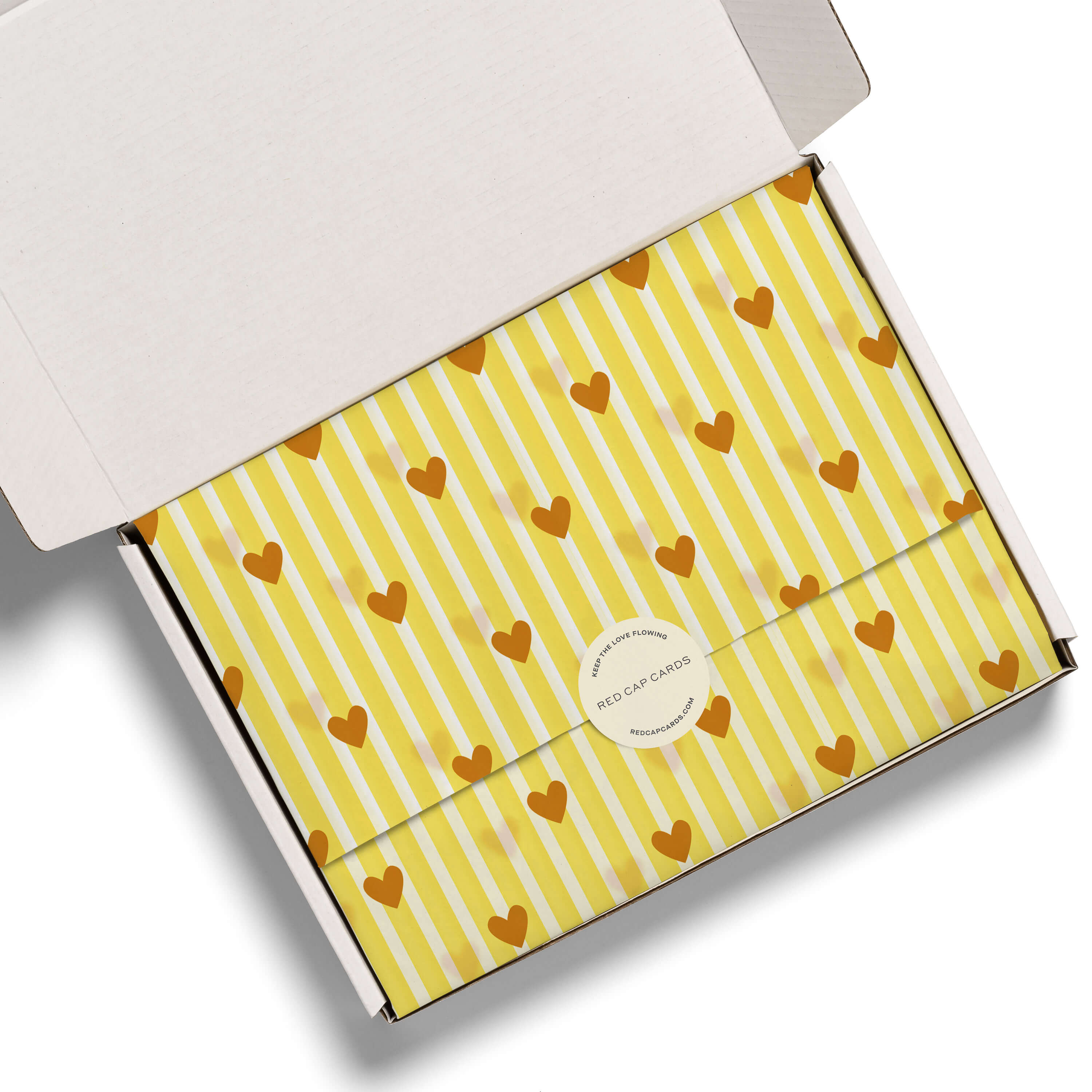 Gold and Yellow Hearts tissue 5 Sheets
