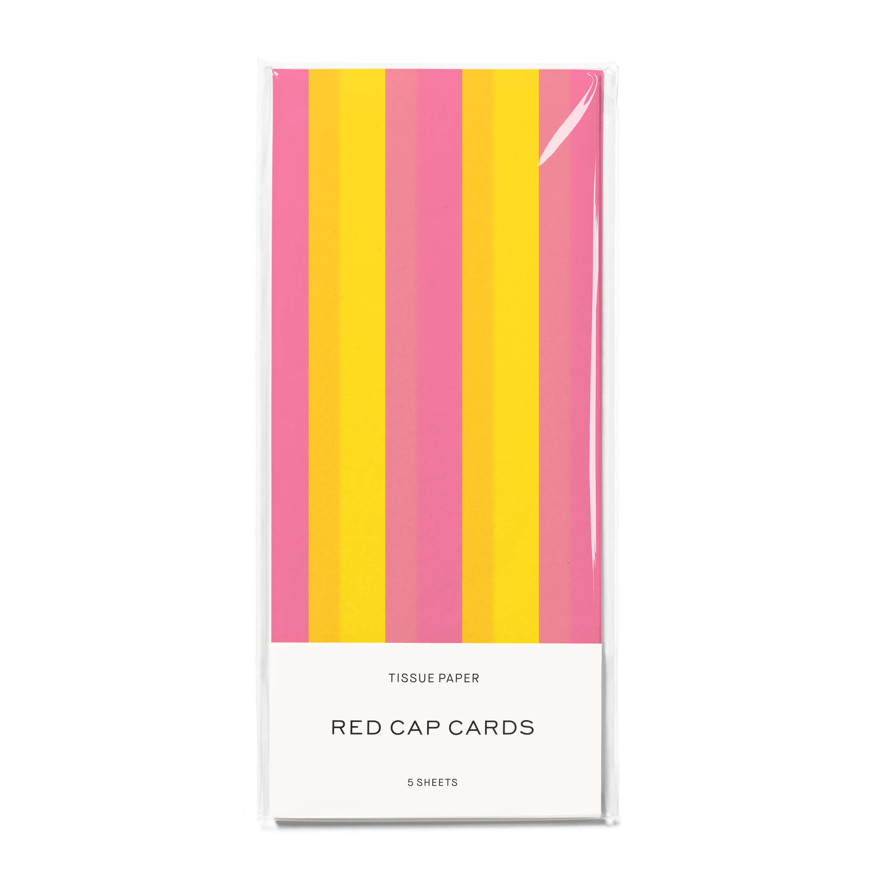 Pink and Yellow Stripes tissue 5 Sheets