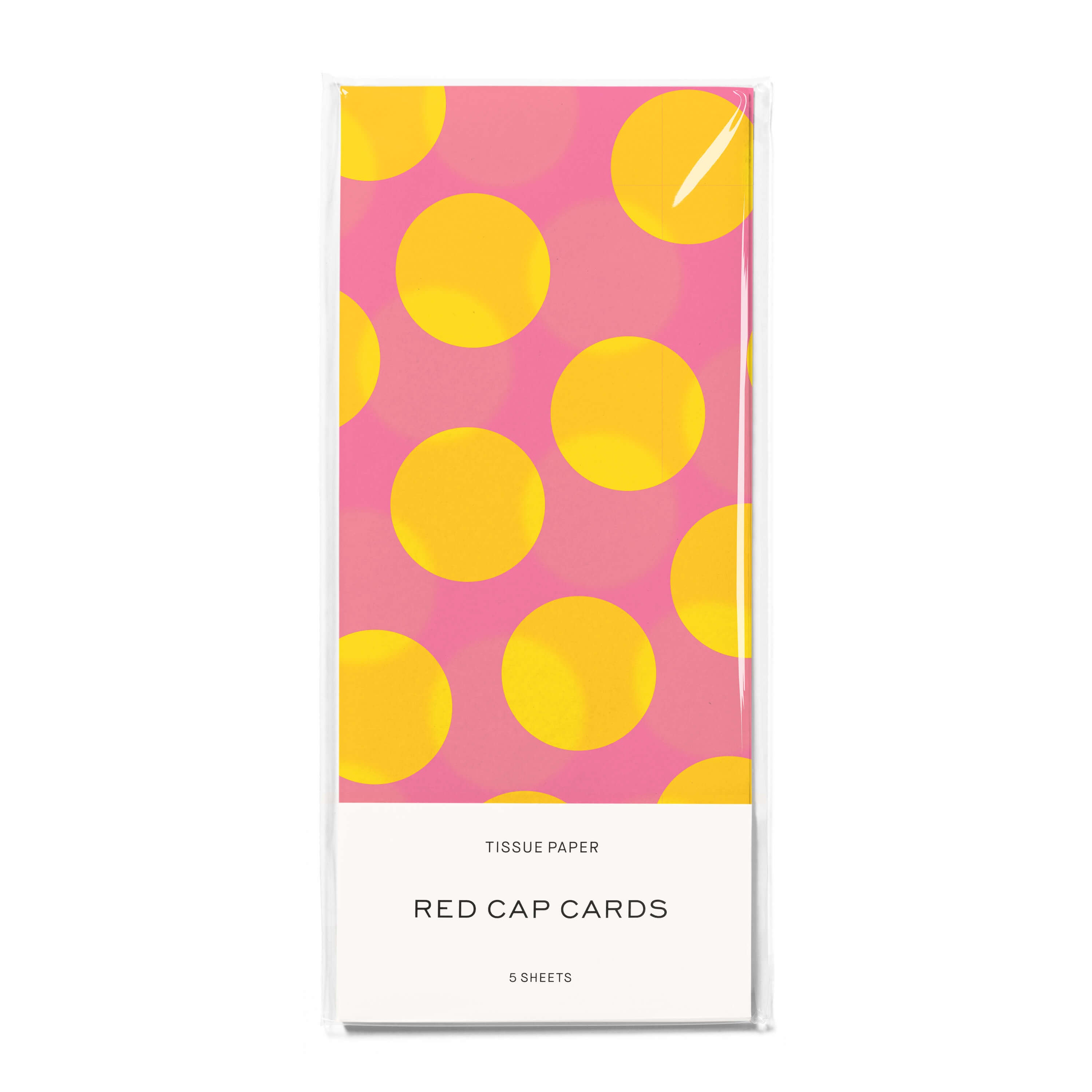 Pink and Yellow Dots tissue 5 Sheets