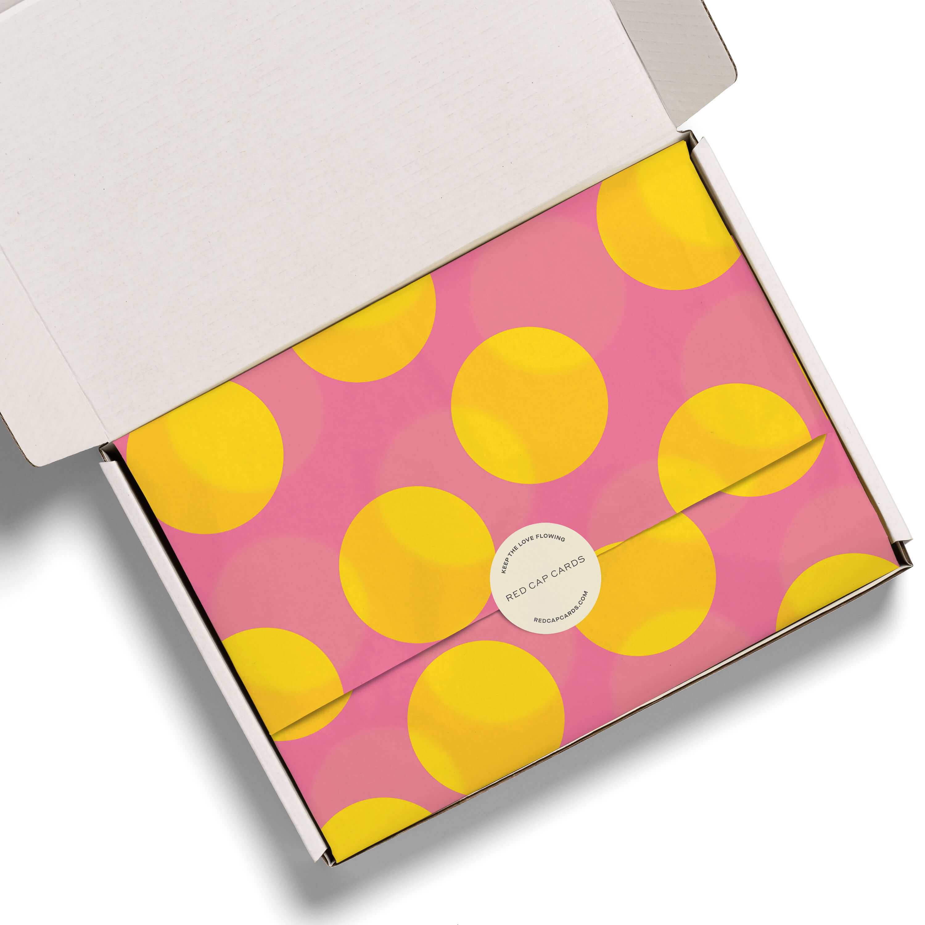 Pink and Yellow Dots tissue 5 Sheets