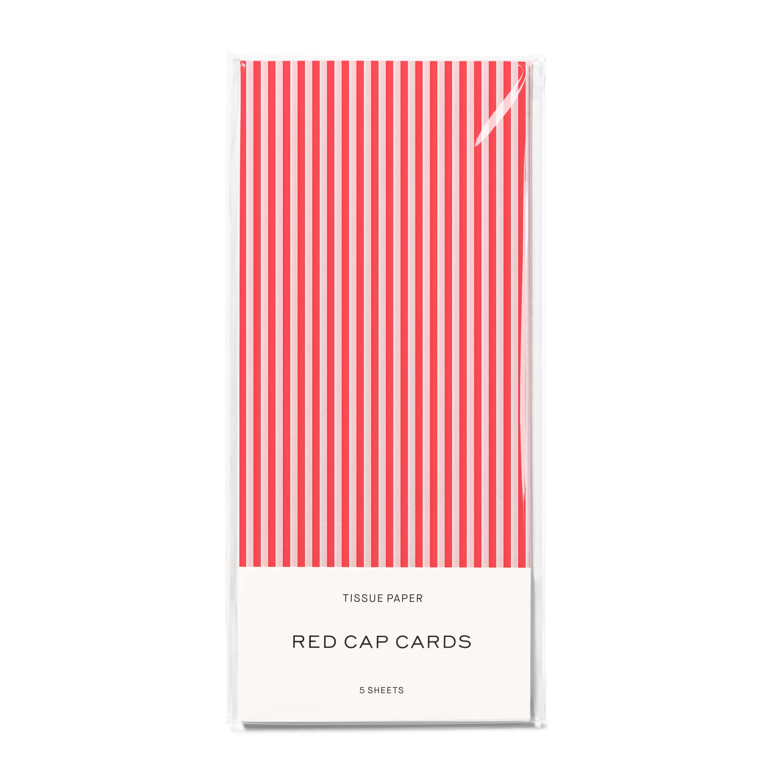 Red Pinstripes tissue 5 Sheets
