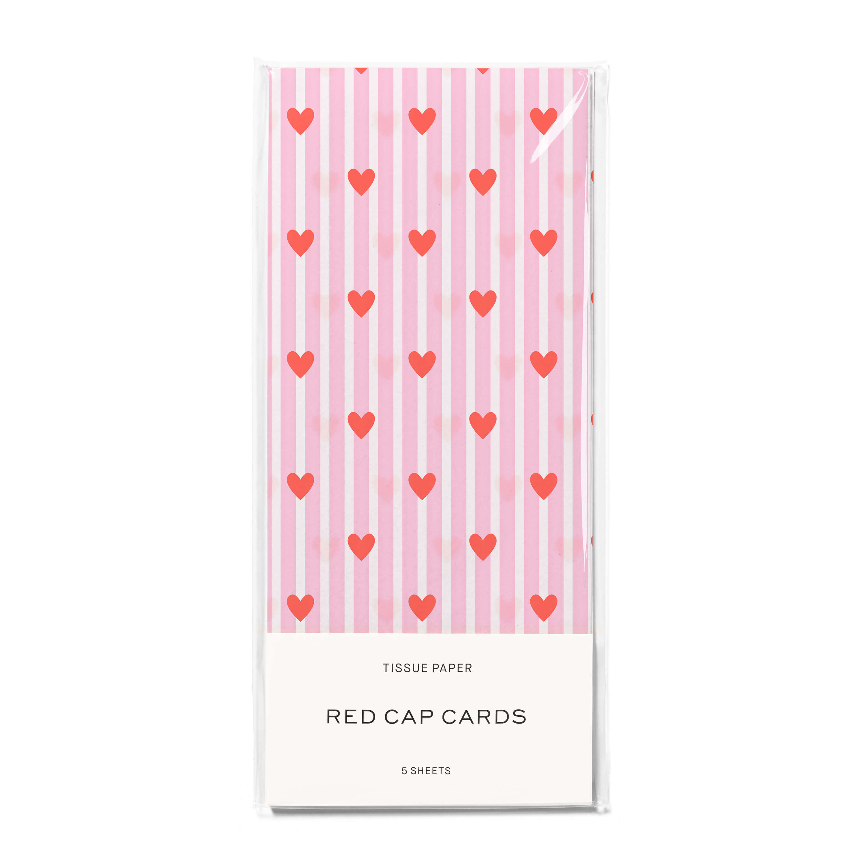 Red and Pink Hearts tissue 5 Sheets