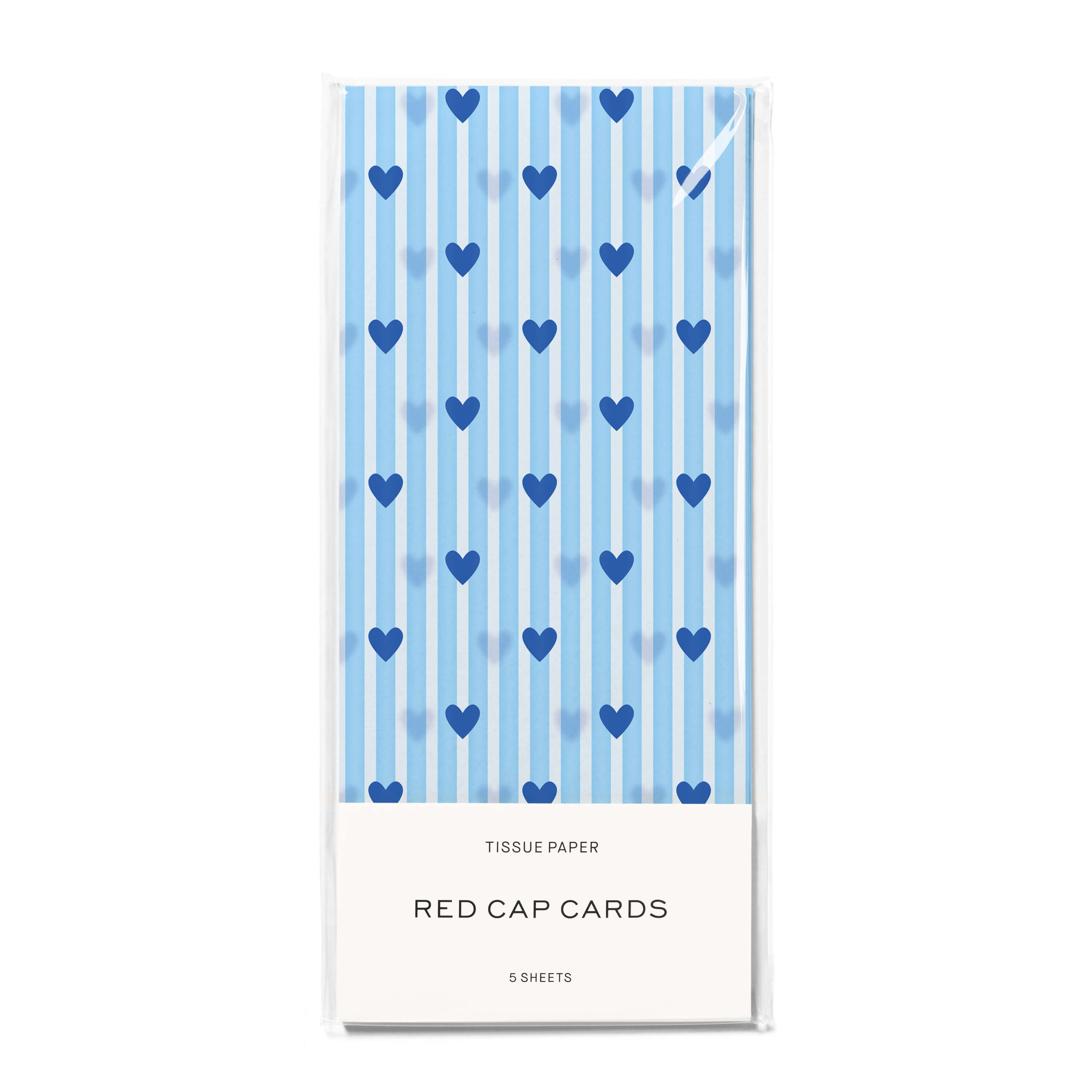 Blue Hearts tissue 5 Sheets