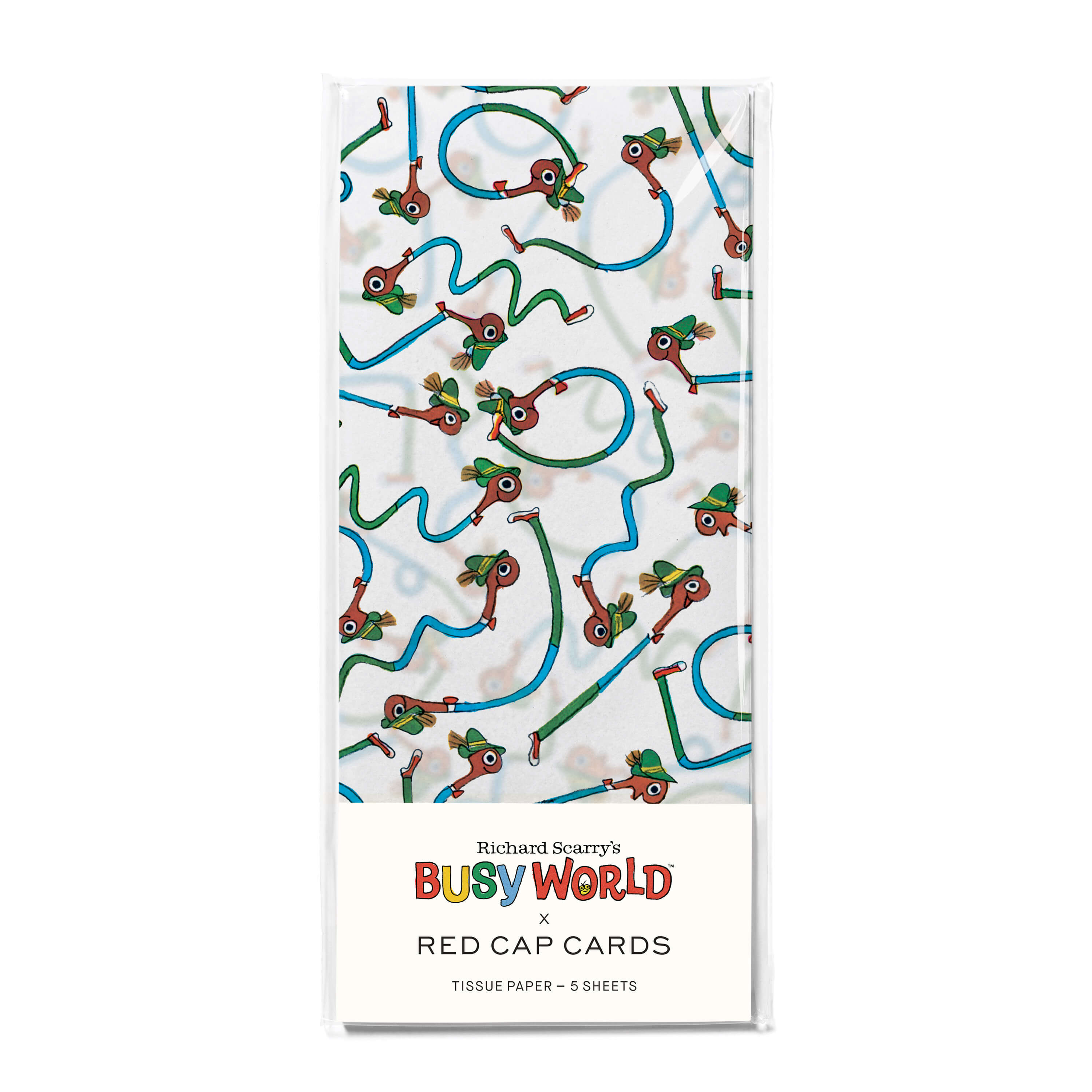 Tissue Paper with the Lowly Worm cartoon in different shapes design on a white background.